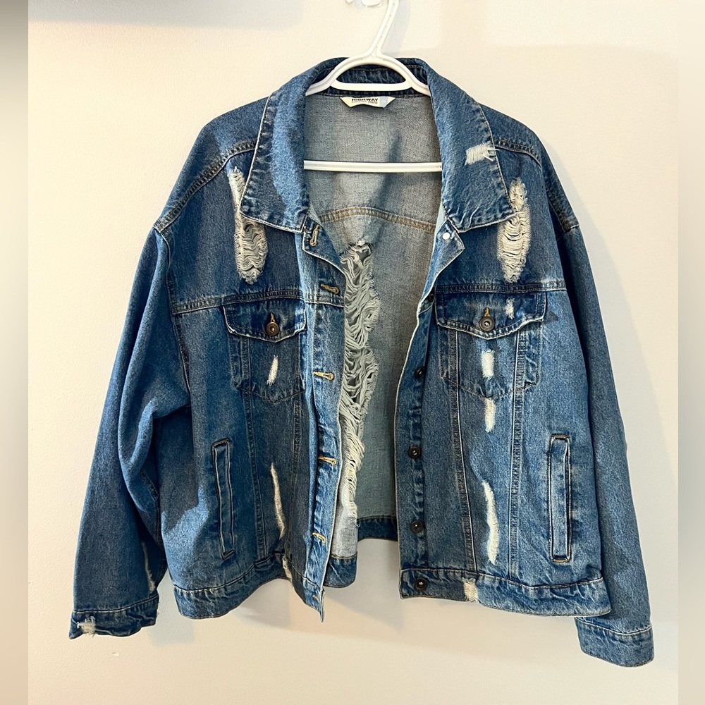 Woman’s Highway Premium Denim Jeans Jacket Size 3X